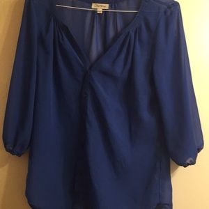 Blue sheer top